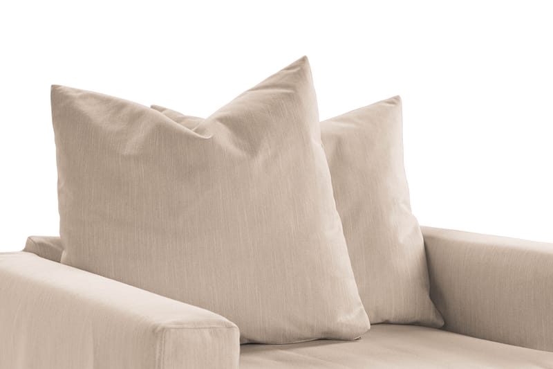 Menard Soffgrupp 4-sits Vänstervänd L-formad Schäslongsoffa + Fåtölj i Tyg - Beige - Möbler - Soffa - Soffgrupp