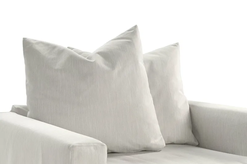 Menard Soffgrupp 4-sits Vänstervänd L-formad Schäslongsoffa + Fåtölj i Tyg - Ljusgrå - Möbler - Soffa - Soffgrupp