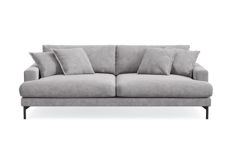 Menard Premium 4-sits Djup Soffa i Chenille - Grå - Möbler - Soffa - 4 sits soffa