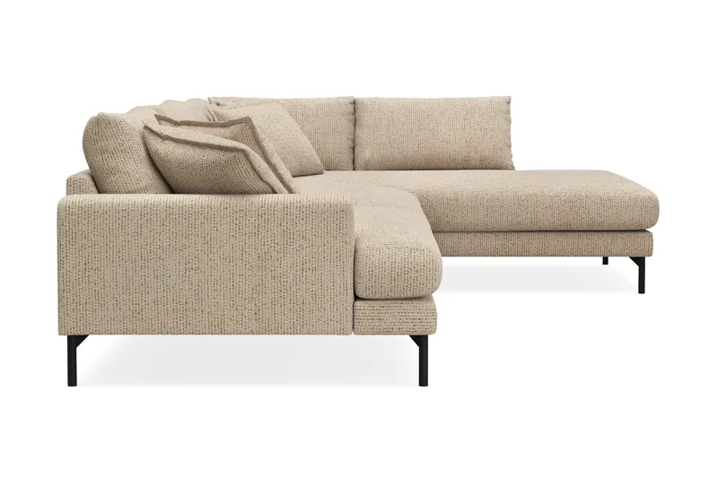 Menard Premium 5-sits Högervänd L-formad Djup Schäslongsoffa i Chenille - Beige - Möbler - Soffa - Divansoffor & schäslongsoffa