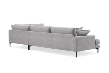 Menard Premium 5-sits Högervänd L-formad Djup Schäslongsoffa i Chenille - Trenza 03, Grå Chenille - Möbler - Soffa - Divansoffor & schäslongsoffa