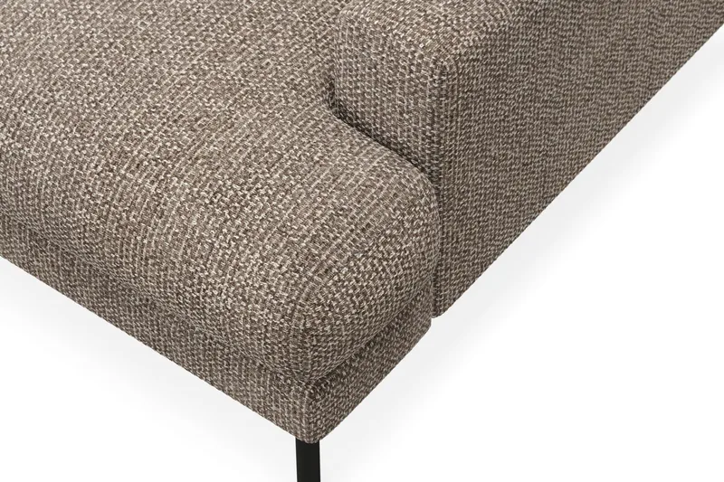 Menard Premium 5-sits Vänstervänd L-formad Djup Schäslongsoffa i Chenille - Brun - Möbler - Soffa - Divansoffor & schäslongsoffa