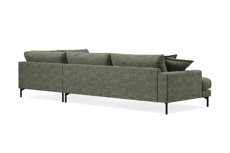 Menard Premium 5-sits Högervänd L-formad Djup Schäslongsoffa i Chenille - Grön - Möbler - Soffa - Divansoffor & schäslongsoffa