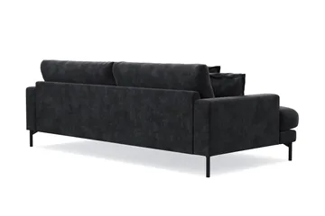 Menard Premium 4-sits Djup Soffa i Chenille - Trenza 01, Svart Chenille - Möbler - Soffa - 4 sits soffa