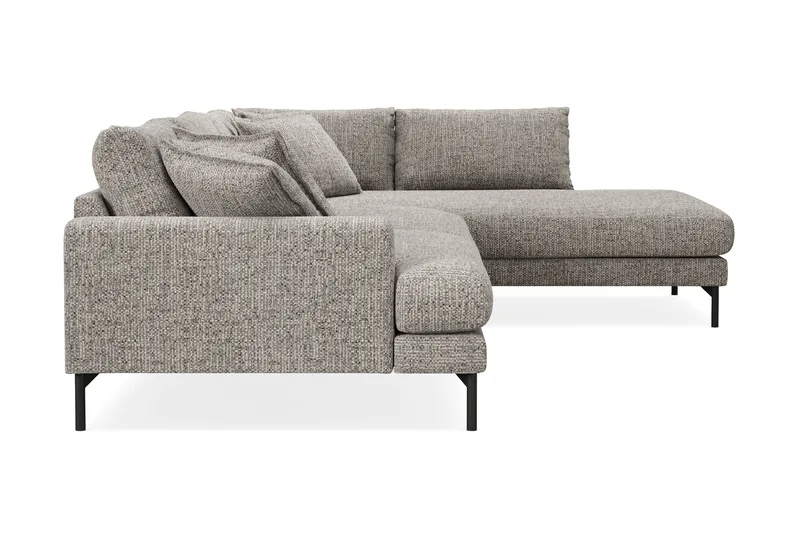 Menard Premium 5-sits Högervänd L-formad Djup Schäslongsoffa i Chenille - Grå - Möbler - Soffa - Divansoffor & schäslongsoffa