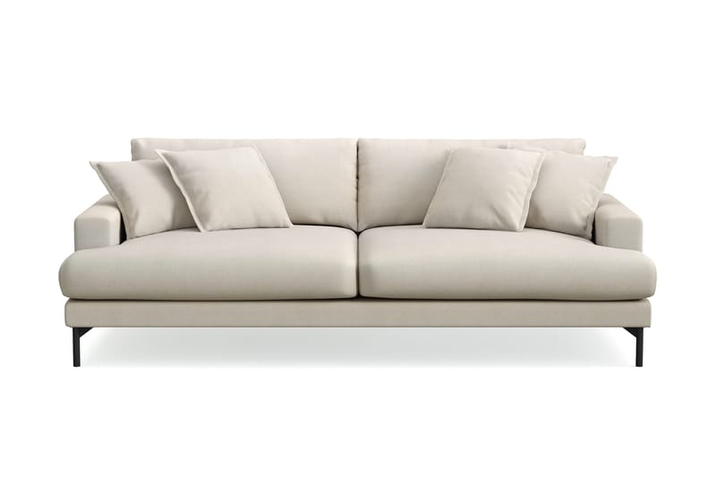 Menard Premium 4-sits Djup Soffa i Tyg - Beige - Möbler - Soffa - 4 sits soffa