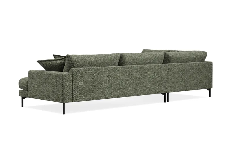 Menard Premium 5-sits Vänstervänd L-formad Djup Schäslongsoffa i Chenille - Grön - Möbler - Soffa - Divansoffor & schäslongsoffa