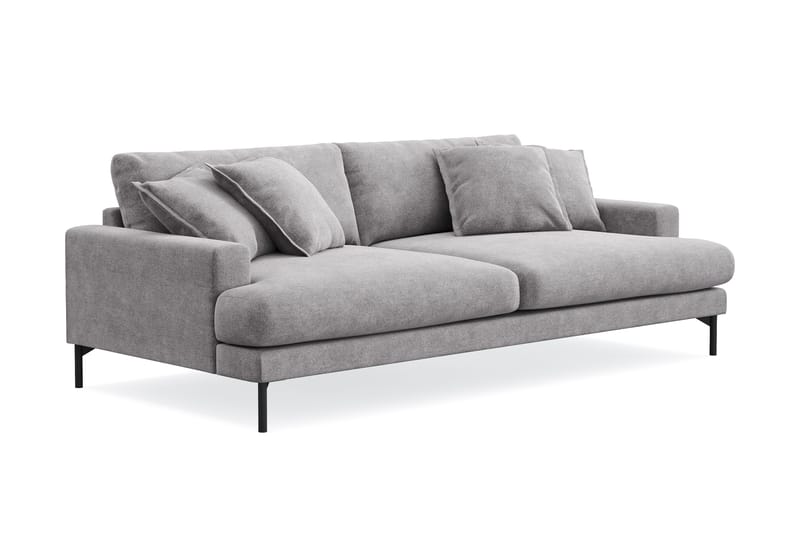 Menard Premium 4-sits Djup Soffa i Chenille - Grå - Möbler - Soffa - 4 sits soffa