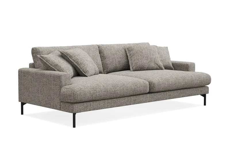 Menard Premium 4-sits Djup Soffa i Chenille - Grå - Möbler - Soffa - 4 sits soffa