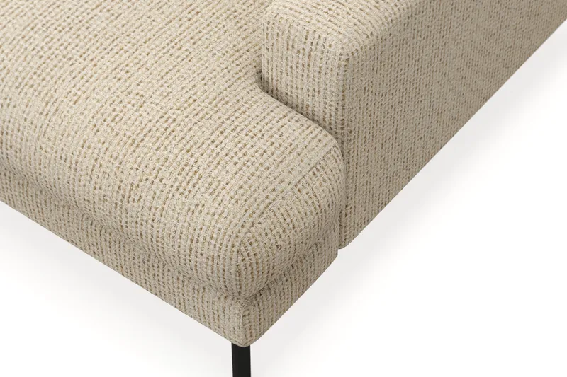 Menard Premium 5-sits Vänstervänd L-formad Djup Schäslongsoffa i Chenille - Beige - Möbler - Soffa - Divansoffor & schäslongsoffa