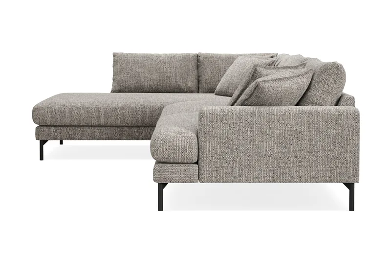 Menard Premium 5-sits Vänstervänd L-formad Djup Schäslongsoffa i Chenille - Grå - Möbler - Soffa - Divansoffor & schäslongsoffa