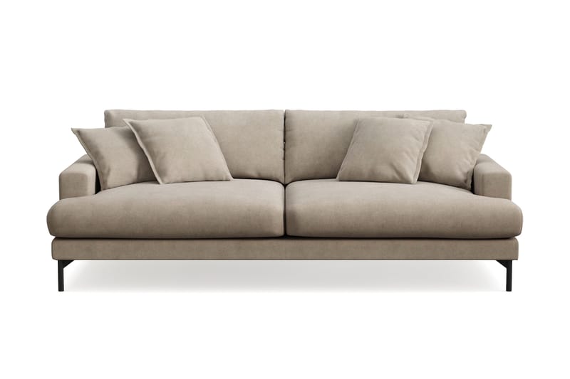 Menard Premium 4-sits Djup Soffa i Tyg - Brun - Möbler - Soffa - 4 sits soffa