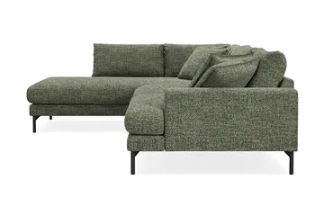 Menard Premium 5-sits Vänstervänd L-formad Djup Schäslongsoffa i Chenille - Grön - Möbler - Soffa - Divansoffor & schäslongsoffa