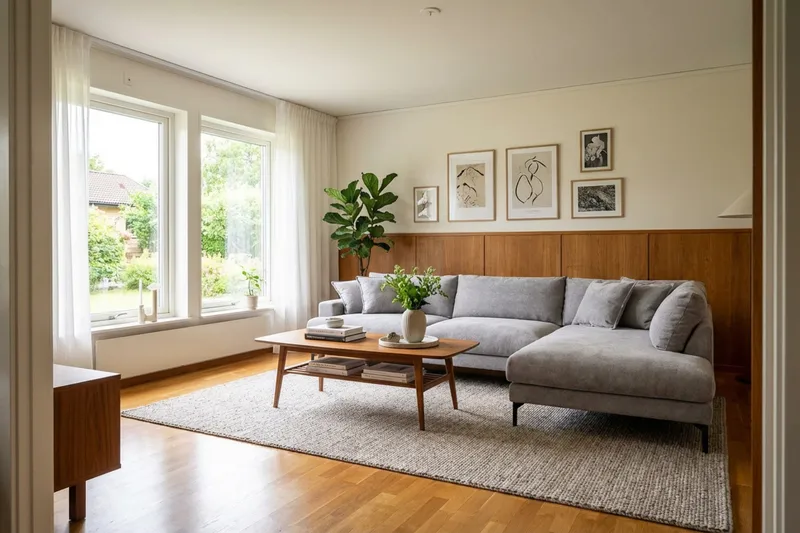Menard Premium 5-sits Högervänd L-formad Djup Schäslongsoffa i Chenille - Grå - Möbler - Soffa - Divansoffor & schäslongsoffa