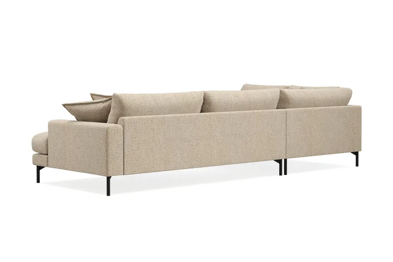 Menard Premium 5-sits Vänstervänd L-formad Djup Schäslongsoffa i Chenille - Beige - Möbler - Soffa - Divansoffor & schäslongsoffa