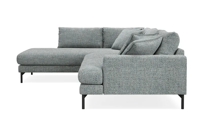 Menard Premium 5-sits Vänstervänd L-formad Djup Schäslongsoffa i Chenille - Grå/Blå - Möbler - Soffa - Divansoffor & schäslongsoffa