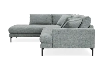 Menard Premium 5-sits Vänstervänd L-formad Djup Schäslongsoffa i Chenille - Grå/Blå - Möbler - Soffa - Divansoffor & schäslongsoffa