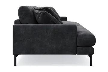 Menard Premium 4-sits Djup Soffa i Chenille - Trenza 01, Svart Chenille - Möbler - Soffa - 4 sits soffa