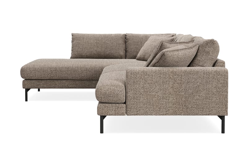 Menard Premium 5-sits Vänstervänd L-formad Djup Schäslongsoffa i Chenille - Brun - Möbler - Soffa - Divansoffor & schäslongsoffa