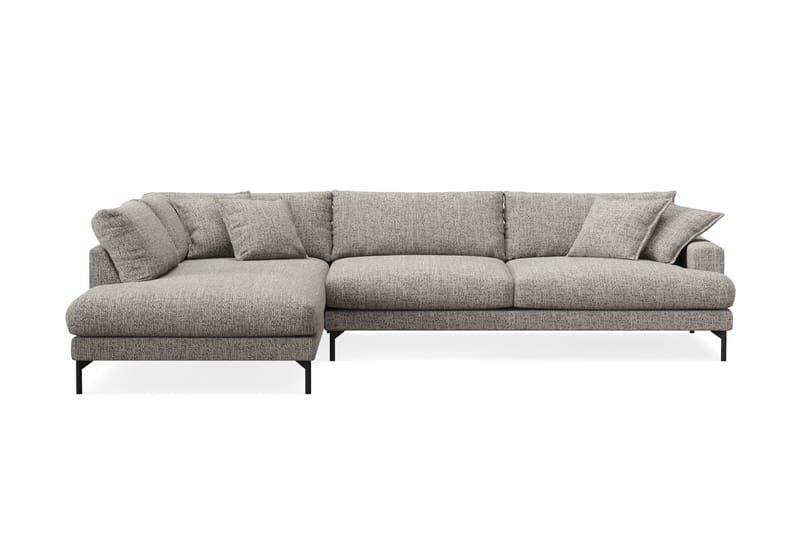 Menard Premium 5-sits Vänstervänd L-formad Djup Schäslongsoffa i Chenille - Grå - Möbler - Soffa - Divansoffor & schäslongsoffa