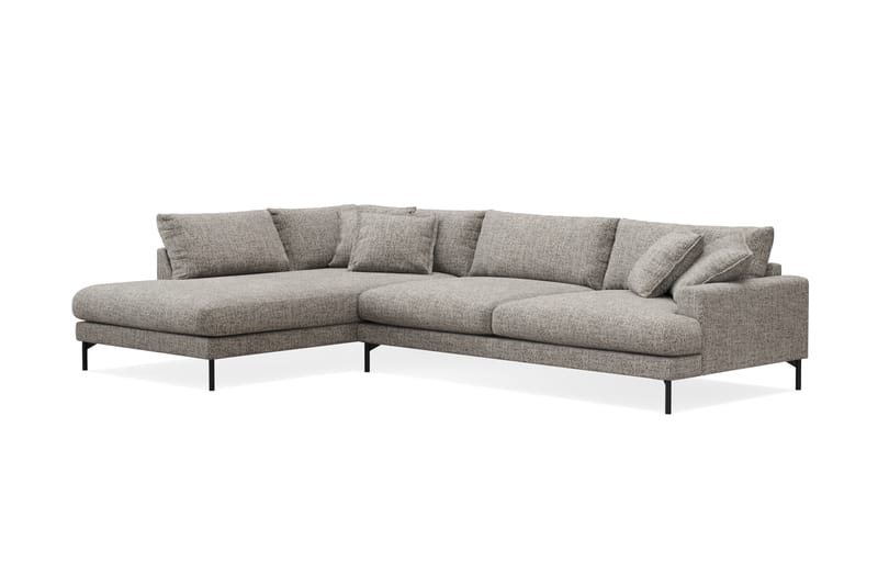Menard Premium 5-sits Vänstervänd L-formad Djup Schäslongsoffa i Chenille - Grå - Möbler - Soffa - Divansoffor & schäslongsoffa