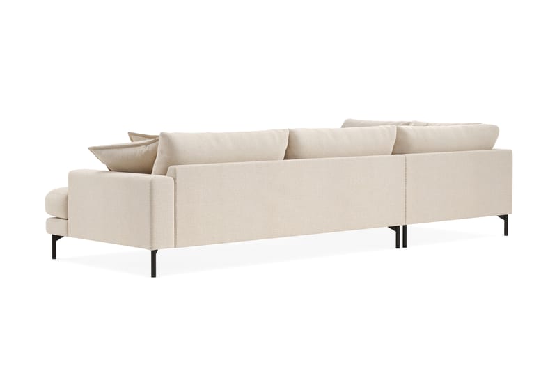 Menard Premium 5-sits Vänstervänd L-formad Djup Schäslongsoffa i Chenille - Ljusbeige - Möbler - Soffa - Divansoffor & schäslongsoffa