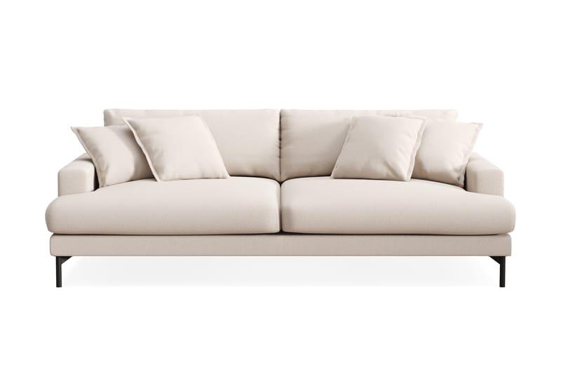 Menard Premium 4-sits Djup Soffa i Bouclé - Ljusbeige - Möbler - Soffa - 4 sits soffa