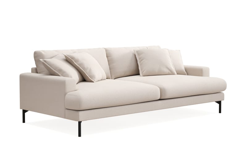 Menard Premium 4-sits Djup Soffa i Bouclé - Ljusbeige - Möbler - Soffa - 4 sits soffa