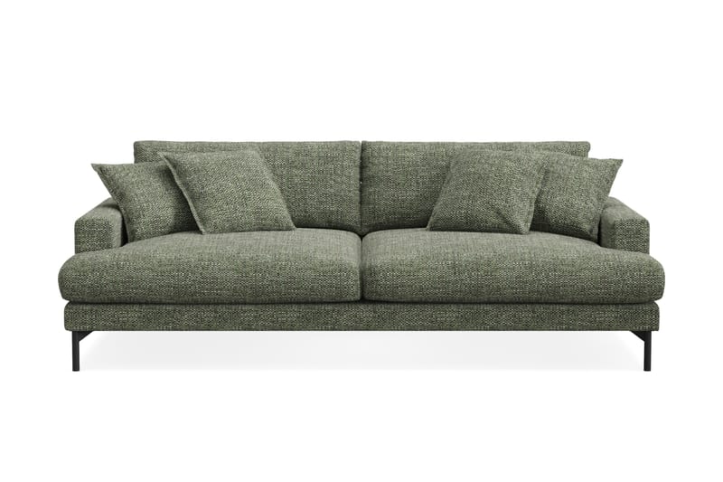 Menard Premium 4-sits Djup Soffa i Chenille - Grön - Möbler - Soffa - 4 sits soffa