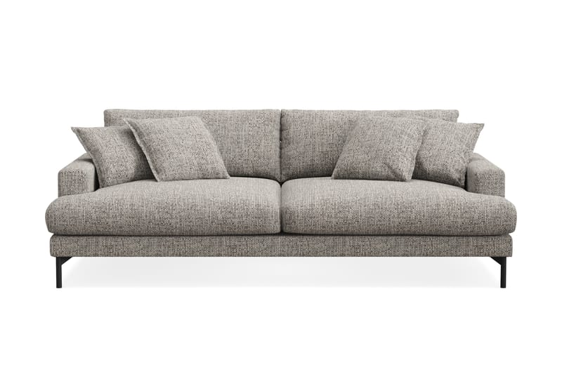 Menard Premium 4-sits Djup Soffa i Chenille - Grå - Möbler - Soffa - 4 sits soffa