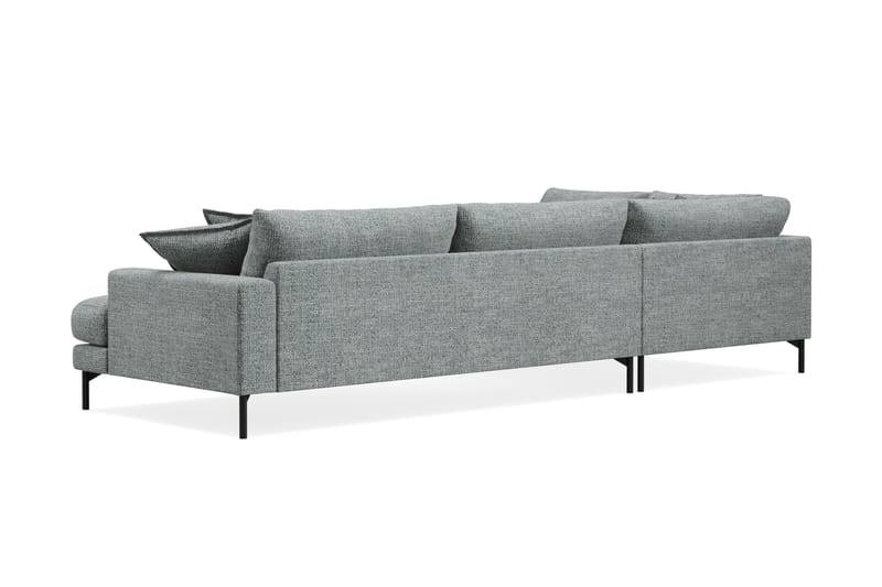 Menard Premium 5-sits Vänstervänd L-formad Djup Schäslongsoffa i Chenille - Grå/Blå - Möbler - Soffa - Divansoffor & schäslongsoffa