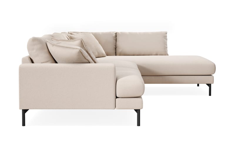 Menard Premium 5-sits Högervänd L-formad Djup Schäslongsoffa i Bouclé - Ljusbeige - Möbler - Soffa - Divansoffor & schäslongsoffa