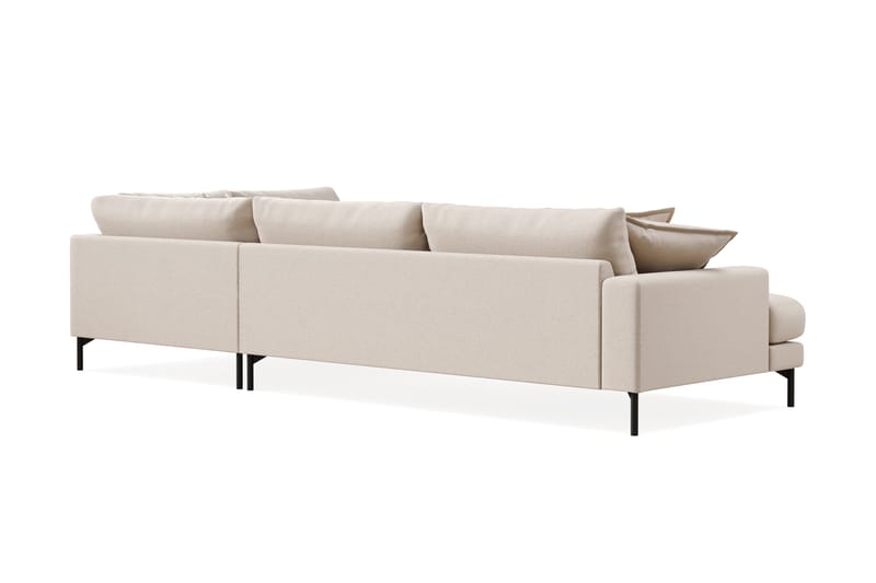 Menard Premium 5-sits Högervänd L-formad Djup Schäslongsoffa i Bouclé - Ljusbeige - Möbler - Soffa - Divansoffor & schäslongsoffa