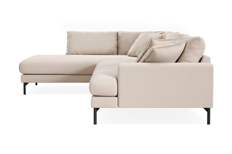 Menard Premium 5-sits Vänstervänd L-formad Djup Schäslongsoffa i Bouclé - Ljusbeige - Möbler - Soffa - Divansoffor & schäslongsoffa