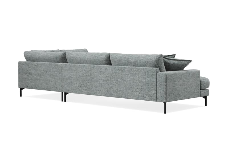 Menard Premium 5-sits Högervänd L-formad Djup Schäslongsoffa i Chenille - Grå/Blå - Möbler - Soffa - Divansoffor & schäslongsoffa