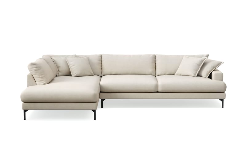 Menard Premium 5-sits Vänstervänd L-formad Djup Schäslongsoffa i Tyg - Beige - Möbler - Soffa - Divansoffor & schäslongsoffa