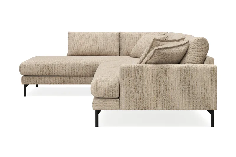 Menard Premium 5-sits Vänstervänd L-formad Djup Schäslongsoffa i Chenille - Beige - Möbler - Soffa - Divansoffor & schäslongsoffa