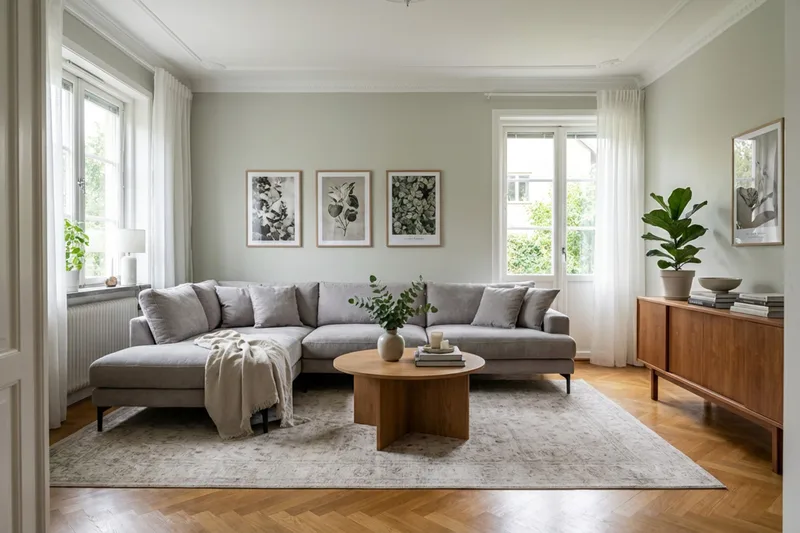 Menard Premium 5-sits Vänstervänd L-formad Djup Schäslongsoffa i Chenille - Grå/Brun - Möbler - Soffa - Divansoffor & schäslongsoffa