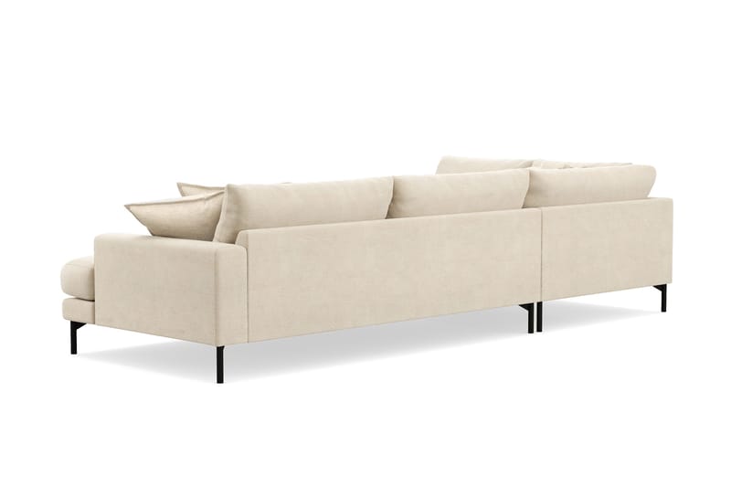 Menard Premium 5-sits Vänstervänd L-formad Djup Schäslongsoffa i Chenille - Beige - Möbler - Soffa - Divansoffor & schäslongsoffa
