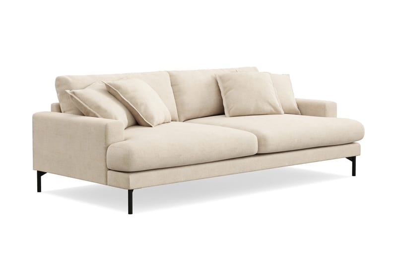 Menard Premium 4-sits Djup Soffa i Chenille - Beige - Möbler - Soffa - 4 sits soffa
