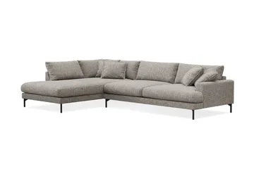 Menard Premium 5-sits Vänstervänd L-formad Djup Schäslongsoffa i Chenille - Grå - Möbler - Soffa - Divansoffor & schäslongsoffa