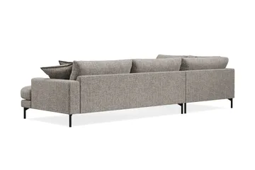 Menard Premium 5-sits Vänstervänd L-formad Djup Schäslongsoffa i Chenille - Grå - Möbler - Soffa - Divansoffor & schäslongsoffa