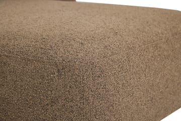 Milano 5-sits Rundad Högervänd L-soffa med Låg Rygg i Brun Boucle - Brun - Möbler - Soffa - Divansoffor & schäslongsoffa