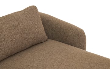 Milano 5-sits Rundad Högervänd L-soffa med Låg Rygg i Brun Boucle - Brun - Möbler - Soffa - Divansoffor & schäslongsoffa