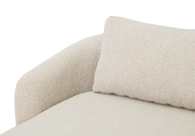 Milano 5-sits Rundad Vänstervänd L-soffa med Låg Rygg i Beige Boucle - Möbler - Soffa - Divansoffor & schäslongsoffa
