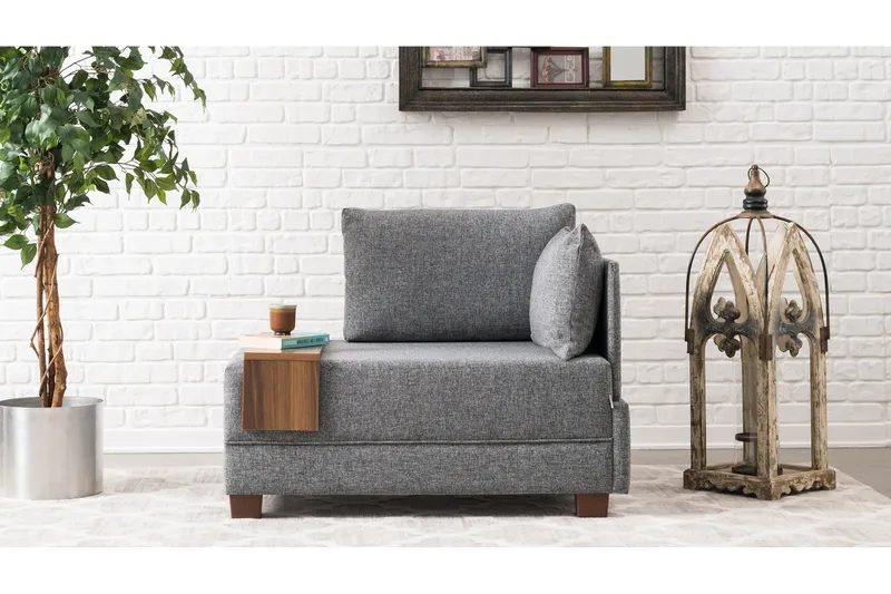 Algeria Fåtölj Höger - Grå - Möbler - Soffa - Modulsoffor - Övriga moduler till modulsoffa