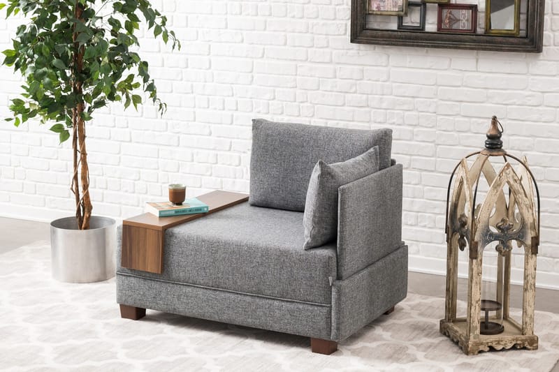 Algeria Fåtölj Höger - Grå - Möbler - Soffa - Modulsoffor - Övriga moduler till modulsoffa