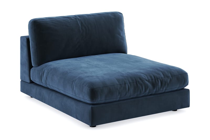 Arken 1-sits Divanmodul i Sammet - Blå - Möbler - Soffa - Modulsoffor - Övriga moduler till modulsoffa