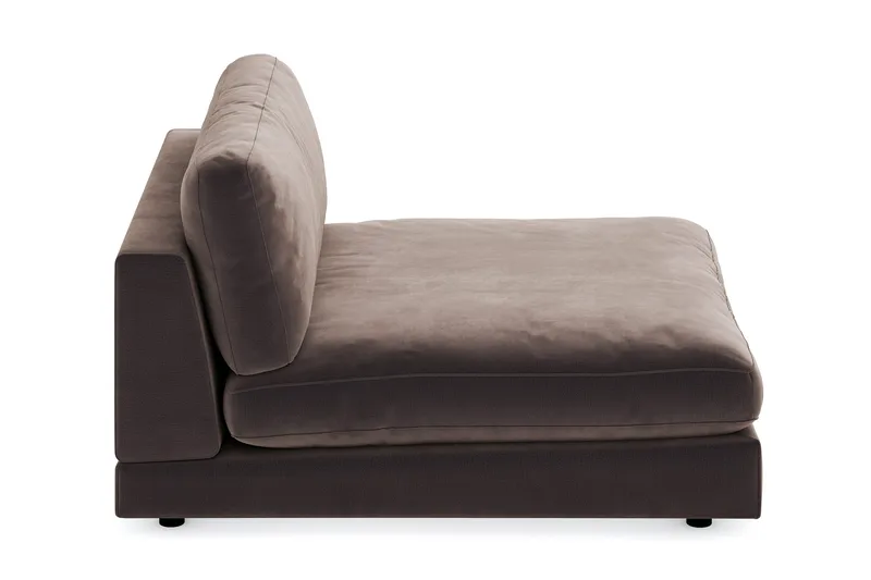 Arken 1-sits Divanmodul i Sammet - Brun - Möbler - Soffa - Modulsoffor - Övriga moduler till modulsoffa
