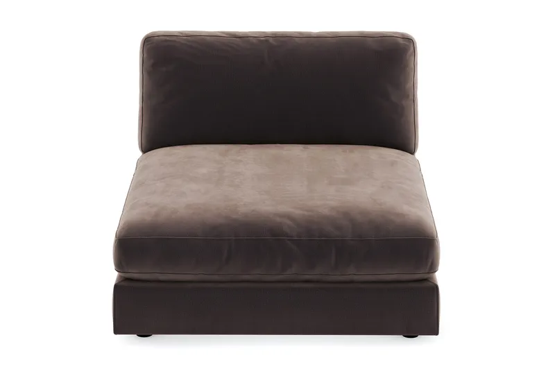 Arken 1-sits Divanmodul i Sammet - Brun - Möbler - Soffa - Modulsoffor - Övriga moduler till modulsoffa